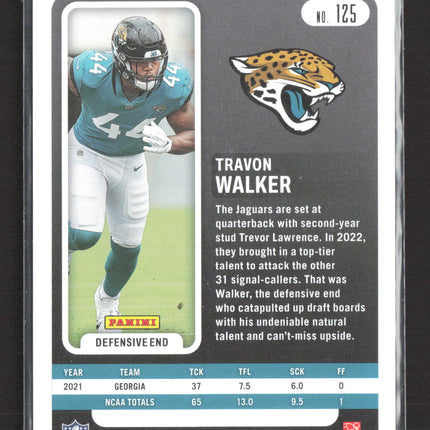 2022 Panini Absolute Football Travon Walker #125 orange Squares RC 014/199