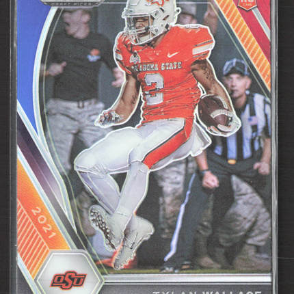 2021 Panini Prizm Draft Picks Tylan Wallace #126 Red White Blue RC