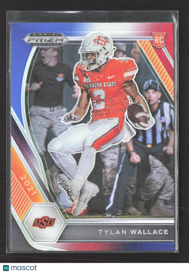 2021 Panini Prizm Draft Picks Tylan Wallace #126 Red White Blue RC
