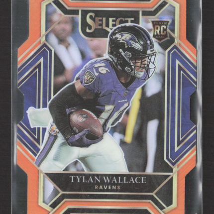 2022 Panini Select Prizm Tylan Wallace #278 Orange 017/249 RC