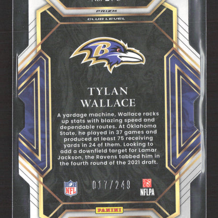 2022 Panini Select Prizm Tylan Wallace #278 Orange 017/249 RC