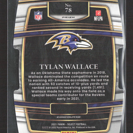 2022 Panini Select Football Tylan Wallace #78 Concourse RC