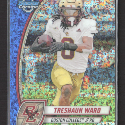2024 Topps Bowman University Chrome Treshaun Ward #176 Blue speckle /175
