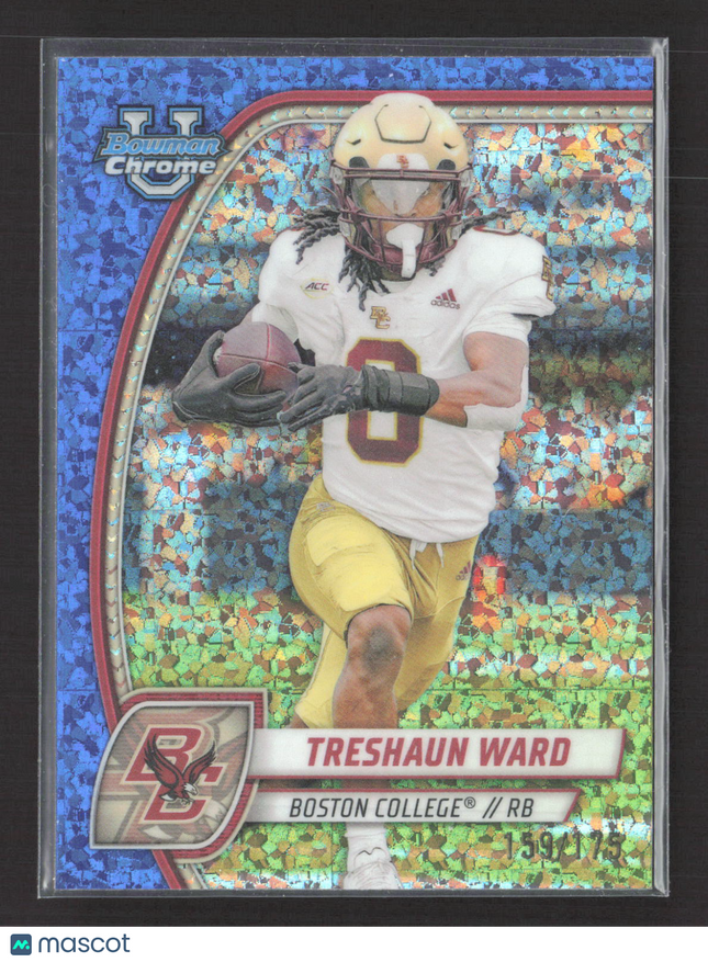 2024 Topps Bowman University Chrome Treshaun Ward #176 Blue speckle /175
