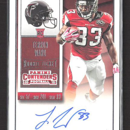 2015 Panini Contenders Football Terron Ward #262 RC auto