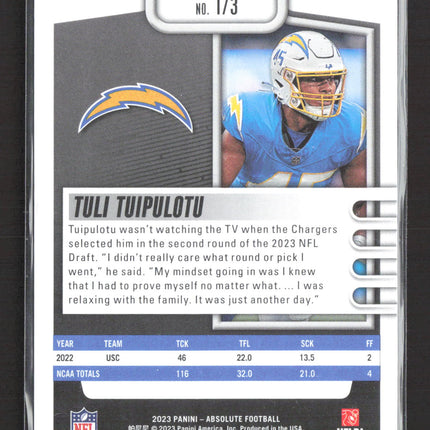 2023 Panini Absolute Football Tuli Tuipulotu #173 RC