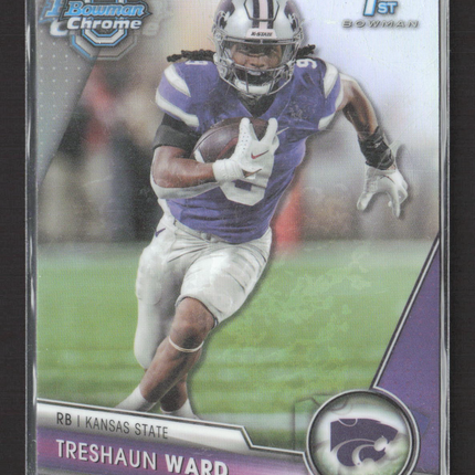 2023 Bowman Chrome University Treshaun Ward #3 Refractor 1st Bowman