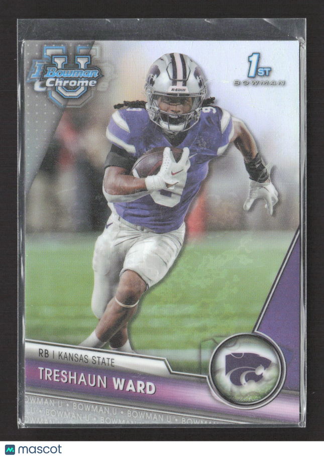 2023 Bowman Chrome University Treshaun Ward #3 Refractor 1st Bowman