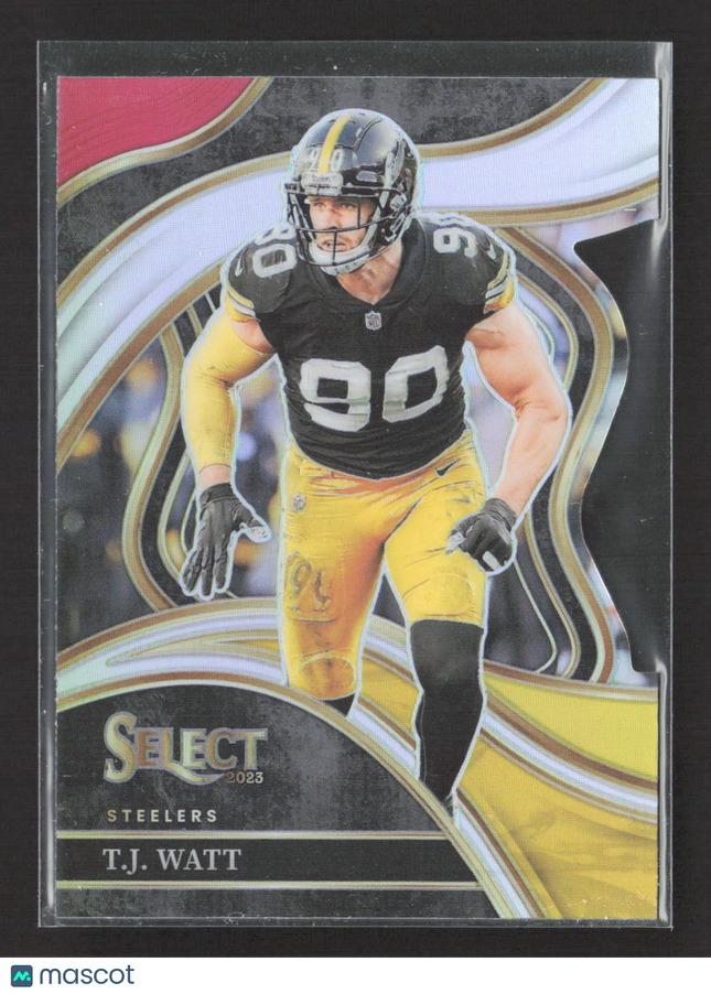 2024 Panini Select Prizm T.J. Watt #217 Club Level red black die cut