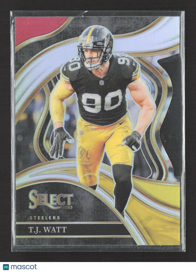 2024 Panini Select Prizm T.J. Watt #217 Club Level red black die cut