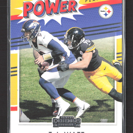 2021 Panini Contenders Football Power Players T.J. Watt #PP-TWA