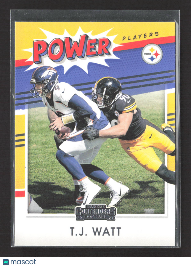 2021 Panini Contenders Football Power Players T.J. Watt #PP-TWA