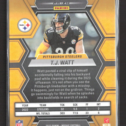 2023 Panini Mosaic Prizm T.J. Watt #205 silver