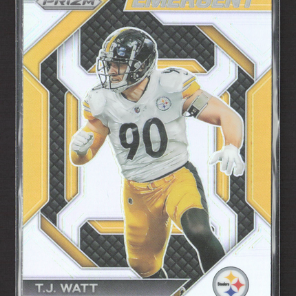 2023 Panini Prizm Emergent T.J. Watt #H-17 silver
