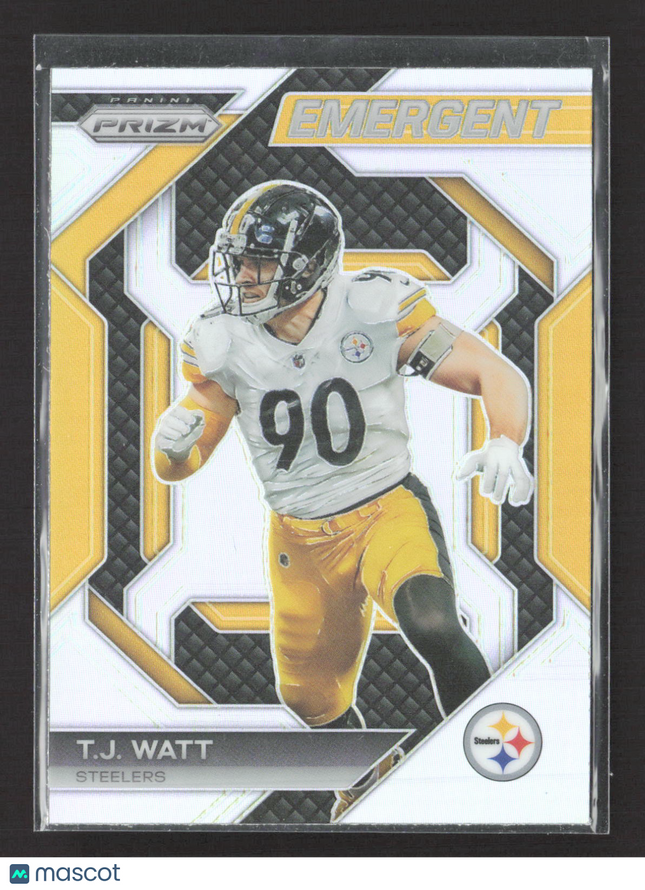 2023 Panini Prizm Emergent T.J. Watt #H-17 silver