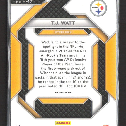 2023 Panini Prizm Emergent T.J. Watt #H-17 silver