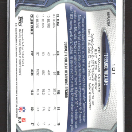 2013 Topps Chrome Terrance Williams #101 Refractor RC