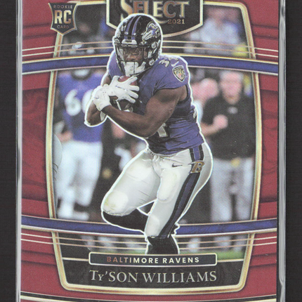 2022 Panini Select Concourse Ty'Son Williams #99 Red Prizm RC