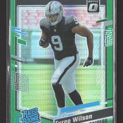 2023 Panini Donruss Optic Tyree Wilson #262 Green Velocity