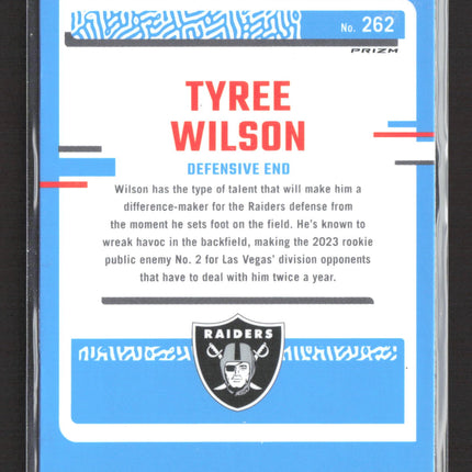 2023 Panini Donruss Optic Prizm Tyree Wilson #262 holo
