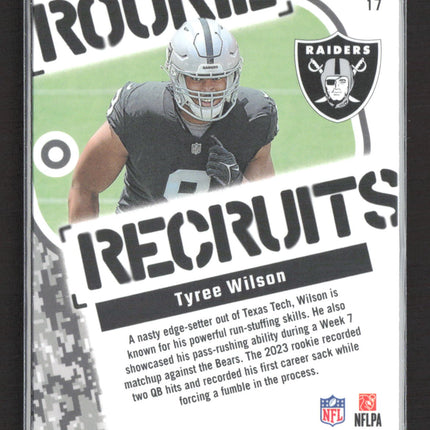 2023 Panini Donruss Optic Rookie Recruits Tyree Wilson #17