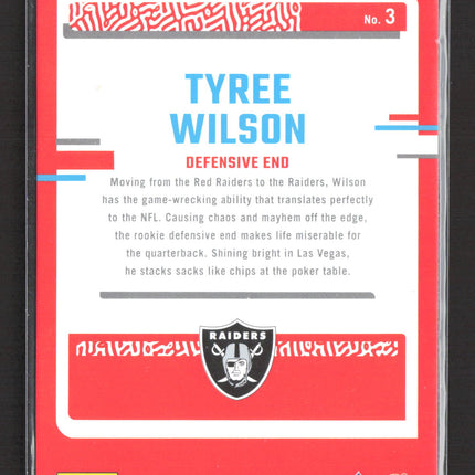 2023 Panini Donruss The Rookies Tyree Wilson #3 Mosaic