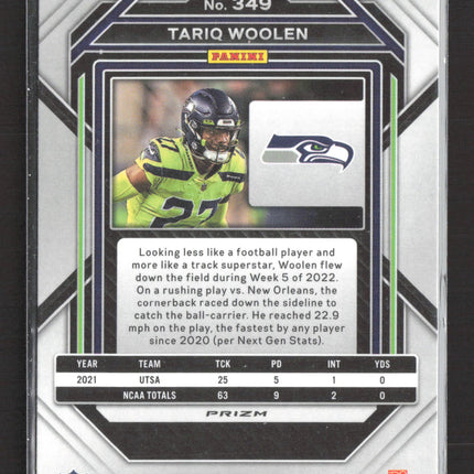 2023 Panini Prizm Tariq Woolen #349 RC silver