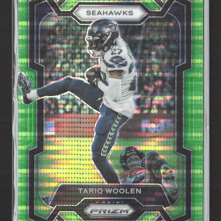 2023 Panini Prizm Tariq Woolen #263 Green Pulsar