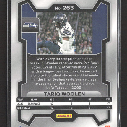 2023 Panini Prizm Tariq Woolen #263 Green Pulsar
