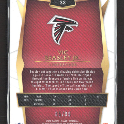 2017 Panini Select Vic Beasley Jr. #32 Red Prizm 85/99