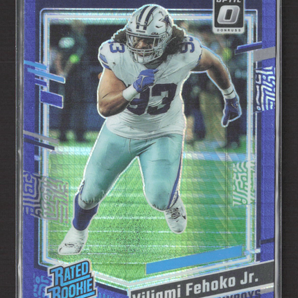 2023 Panini Donruss Optic Prizm Viliami Fehoko Jr. #229 Blue