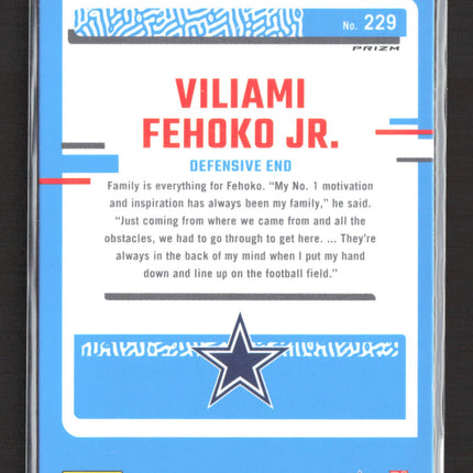 2023 Panini Donruss Optic Prizm Viliami Fehoko Jr. #229 Blue