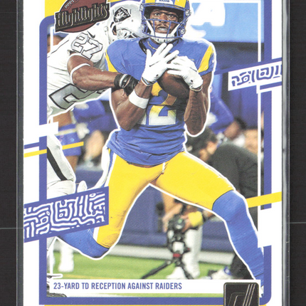 2023 Panini Donruss Highlights Van Jefferson #H-VJ