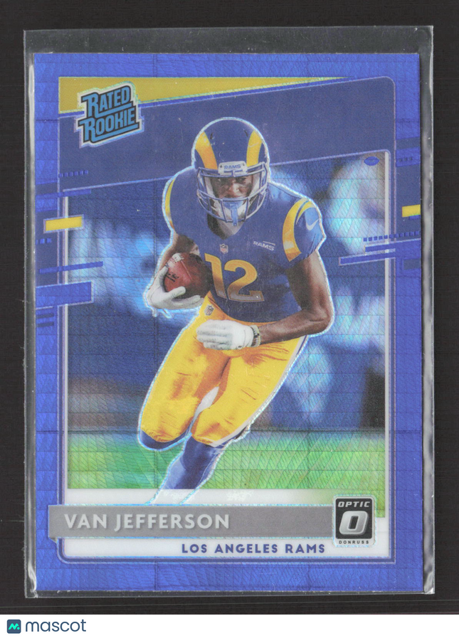 2020 Panini Donruss Optic Prizm Van Jefferson #176 Blue hyper