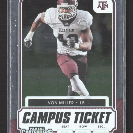 2021 Panini Contenders Draft Picks Campus Ticket Von Miller #81