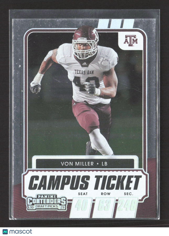 2021 Panini Contenders Draft Picks Campus Ticket Von Miller #81