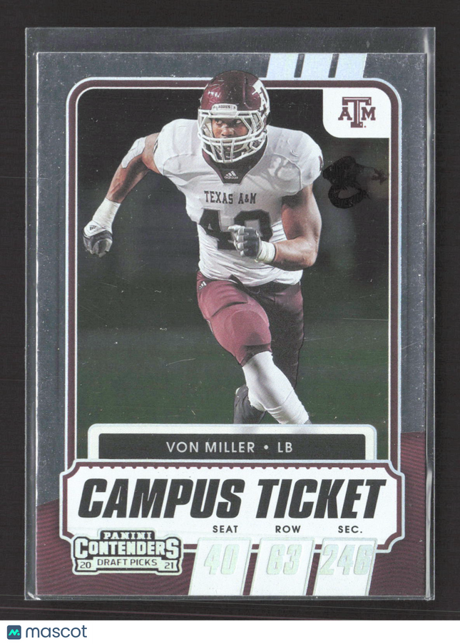 2021 Panini Contenders Draft Picks Campus Ticket Von Miller #81