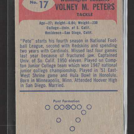 1954 Bowman Volney Peters #17