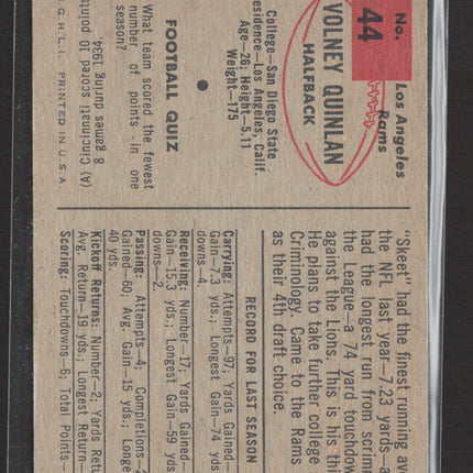1954 Bowman Volney Quinlan #44