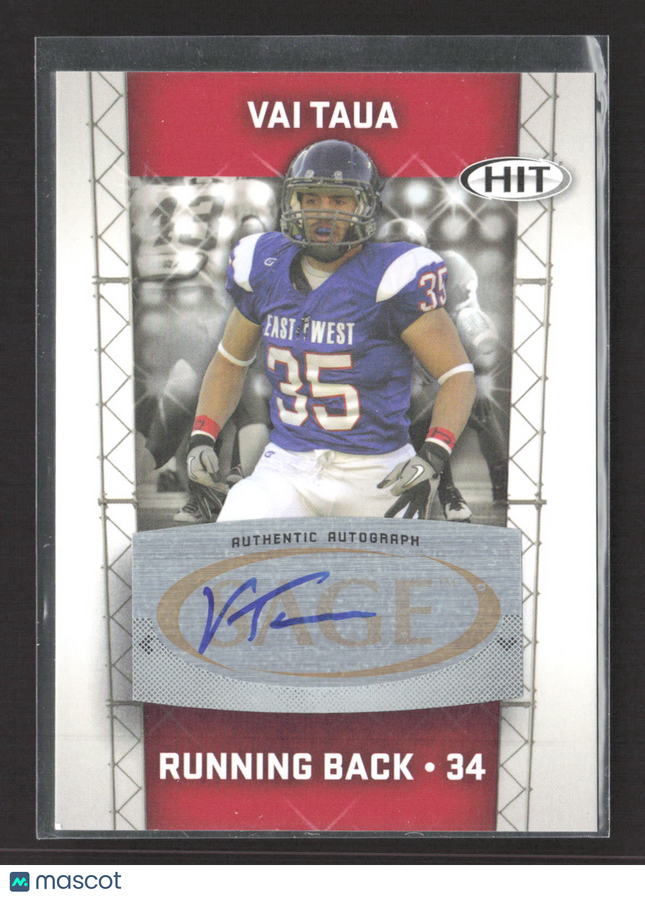 2011 SAGE HIT Vai Taua #A74 Authentic Autograph