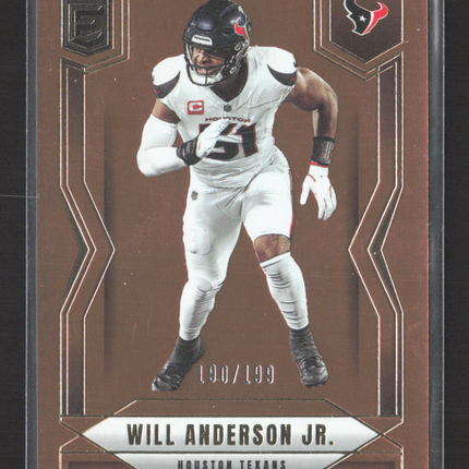 2025 Panini Donruss Elite Will Anderson Jr. #28 Brown 190/199