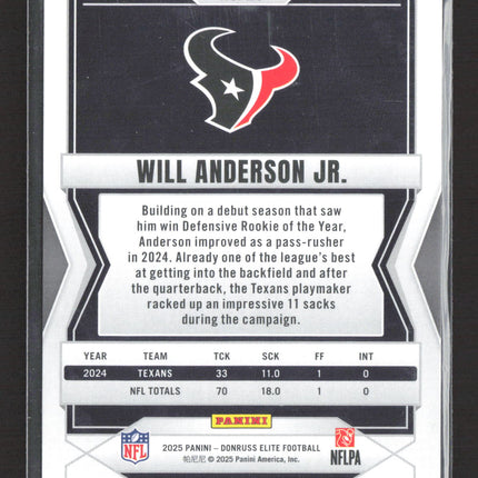 2025 Panini Donruss Elite Will Anderson Jr. #28 Brown 190/199