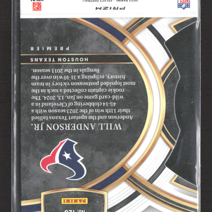 2024 Panini Select Prizm Premier Will Anderson Jr. #125 RC