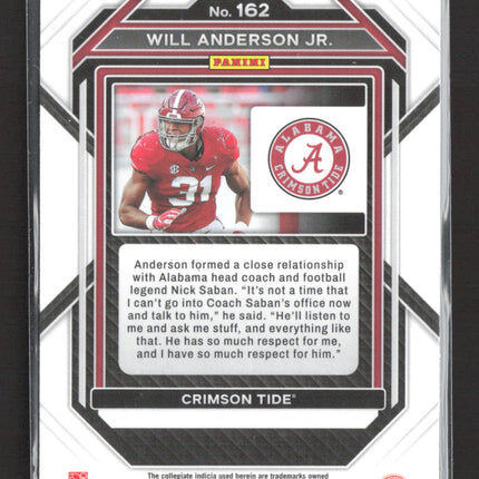 2023 Panini Prizm Draft Picks Will Anderson Jr. #162 RC