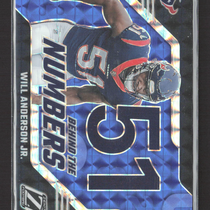 2023 Panini Zenith Behind the Numbers Will Anderson Jr. #28 Blue