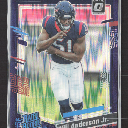 2023 Panini Donruss Optic Prizm Will Anderson Jr. #246 Purple Shock
