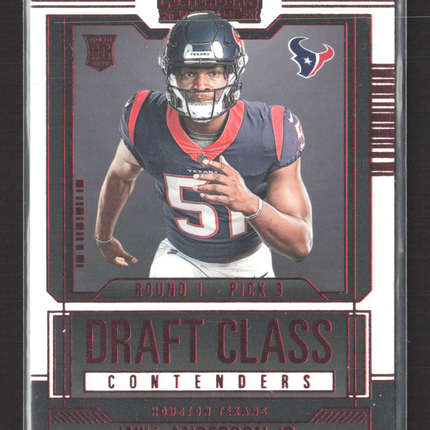 2023 Panini Contenders Draft Class Will Anderson Jr. #24 RC