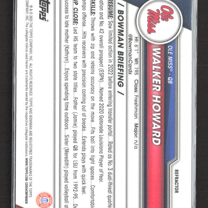 1992 Bowman University Chrome Walker Howard #78 Refractor