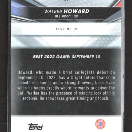 2022 Topps Bowman University Walker Howard #58