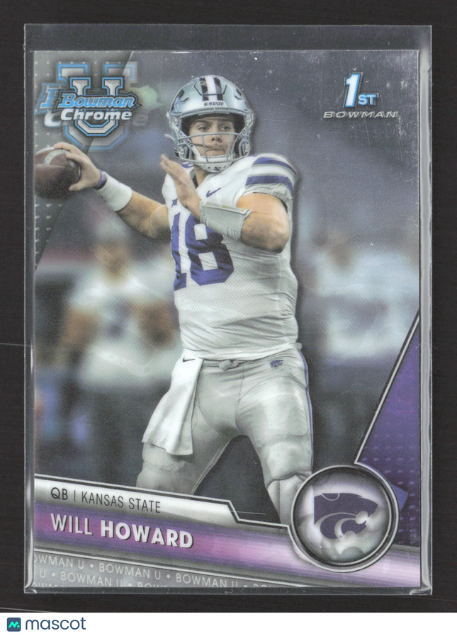 2023 Topps Bowman Chrome University Will Howard #93 1st Bowman